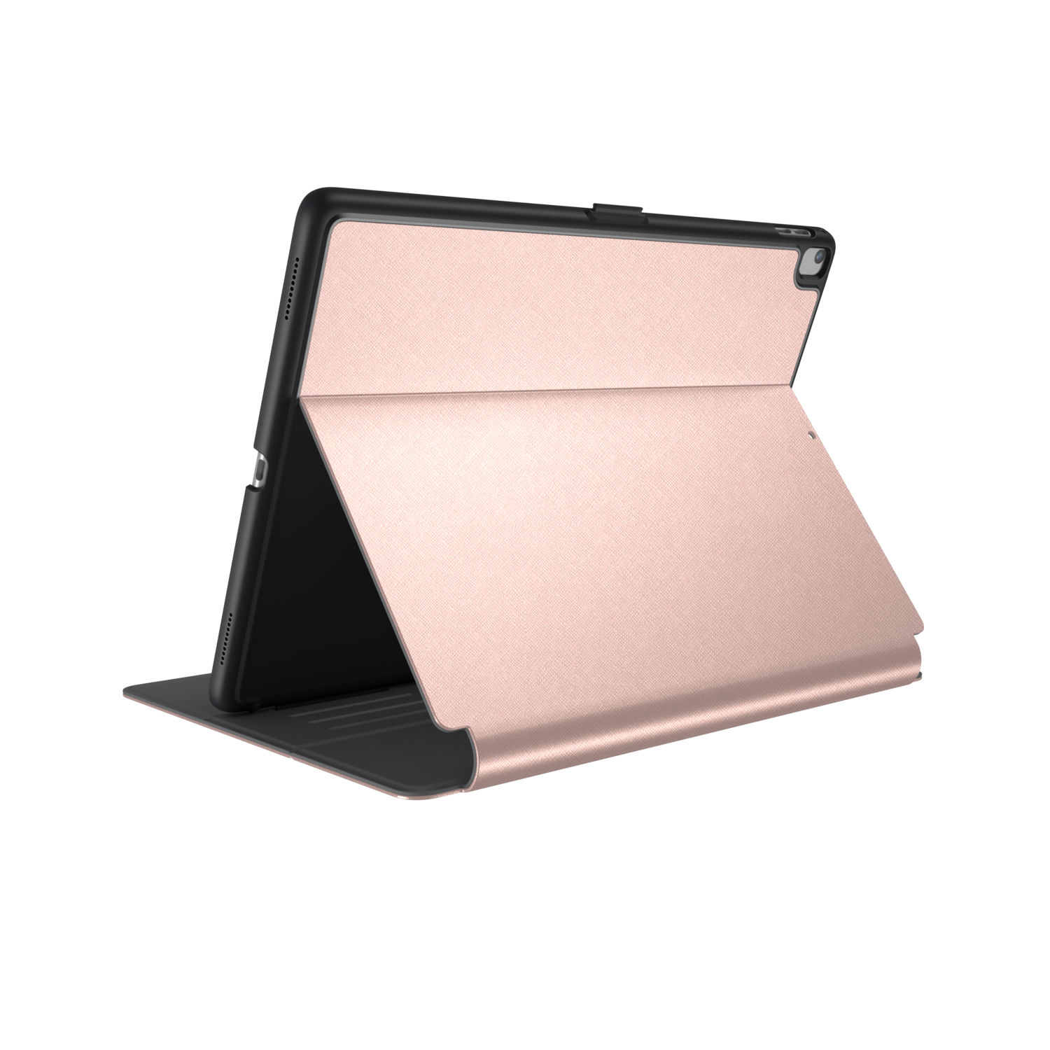 SPECK IPAD BALANCE FOLIO CASE 9.7 INCH METALLIC TEXTURED ROSE GOLD GRAPHITE GREY